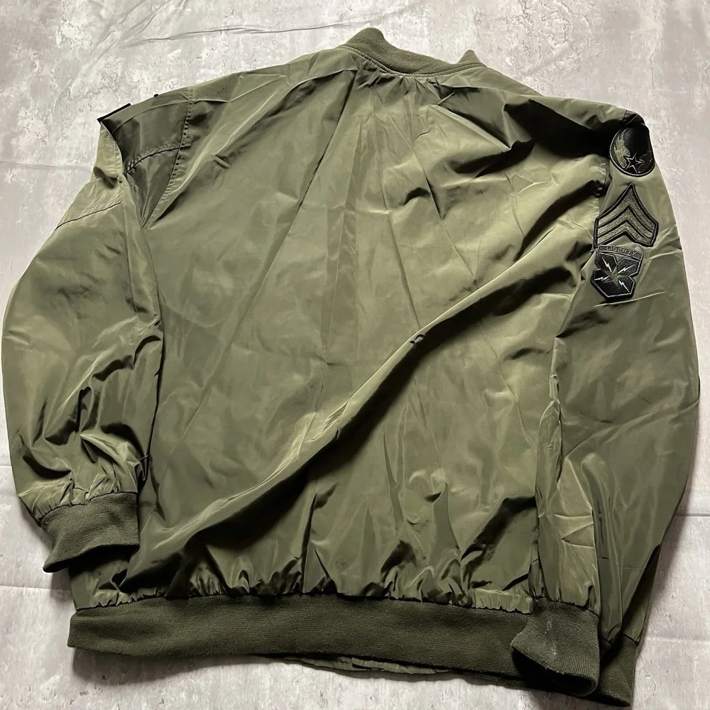 CSG Champs USA Green Flight Windbreaker Jacket Men's Size 3XL Patches - Picture 10 of 12